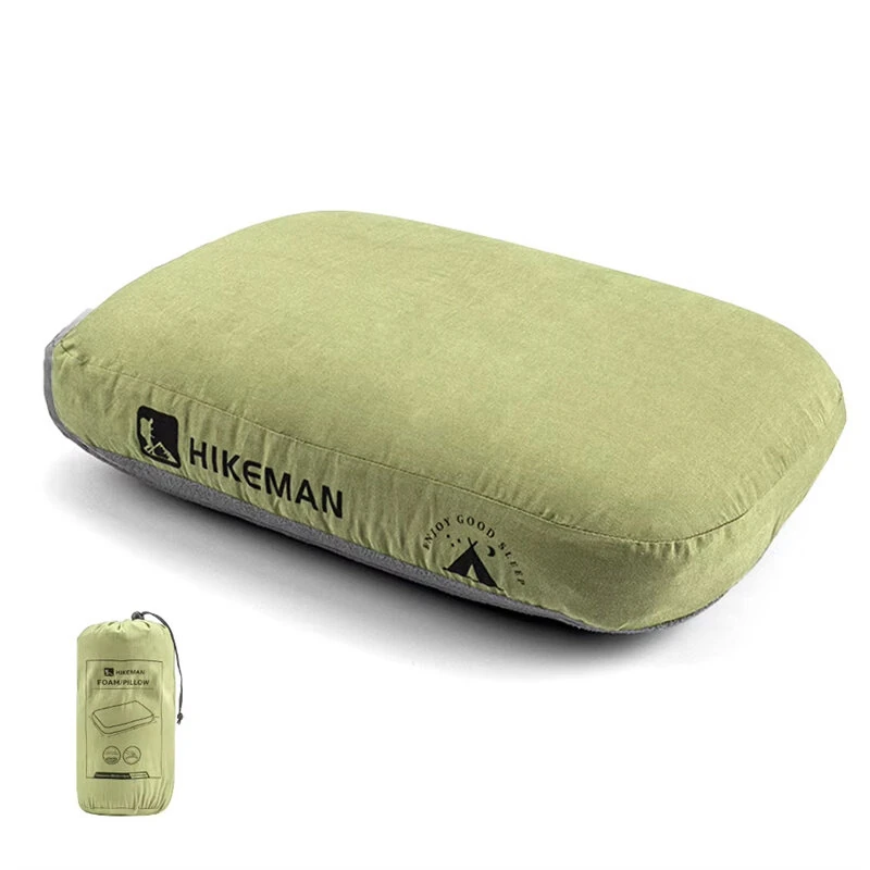 (image for) HIKEMAN Soft Slow Rebound Memory Foam Pillow Outdoor Camping Travel Cervical Pillow Portable NoonBreak Pillow Neck Support Pillow Comfortable Sleeping Pillow